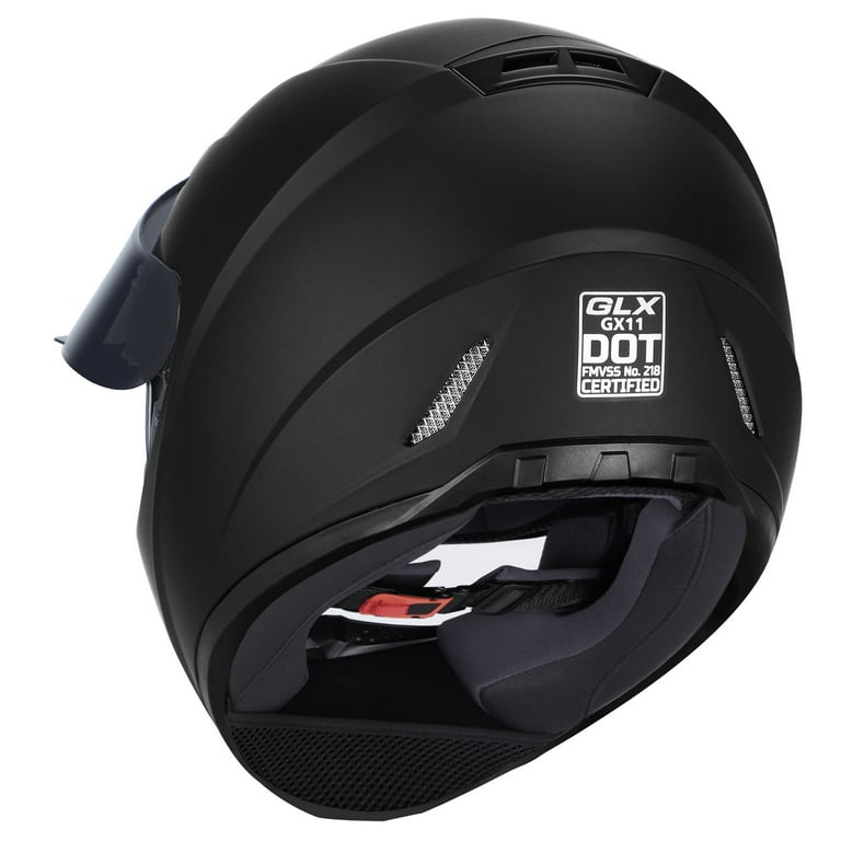 GLX GX11 Compact Lightweight Full Face Motorbike Road Helmet with