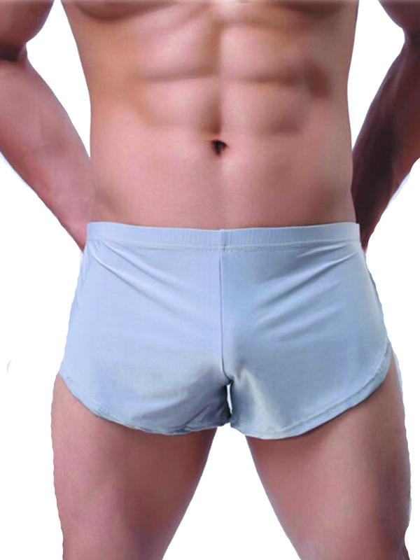 Mens Low-rise Boxers Briefs Mini Bottoms Bulge Pouch Underwear Trunks Shorts