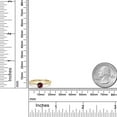 thumbnail image 6 of Gem Stone King 14K Two Tone Gold Red Rhodolite Garnet and Lab Grown Diamond Engagement Ring for Women | 0.76 Cttw | Round 5MM | Gemstone January Birthstone | Size 6, 6 of 6