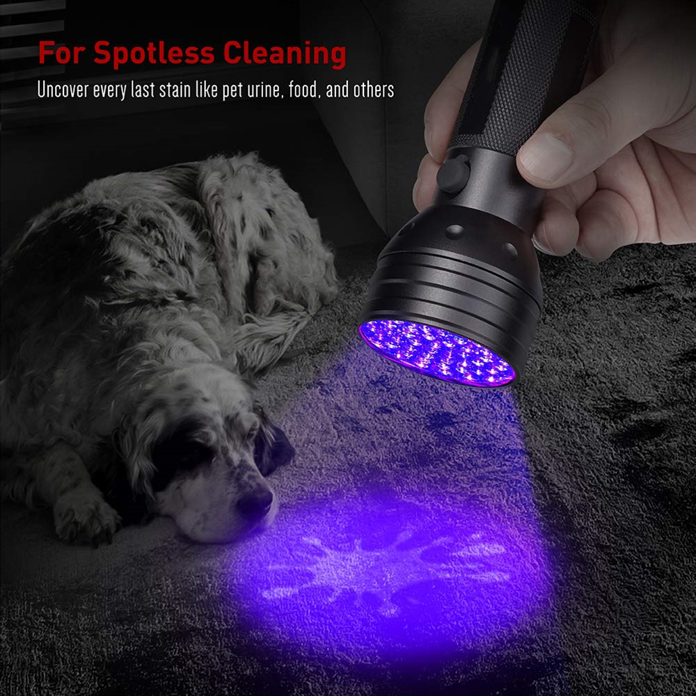 Uv Flashlight With 51 Led Bulbs, Led Torch, Dog/cat Urine Detector, Resin,  Fluorescent, Scorpion, Etc.