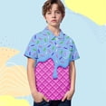 thumbnail image 5 of MUXiin Boys Polo Shirts Button Closure Short Sleeve Hawaiian Shirt Active Wear Polo Casual Tops with Chest Pocket, 5 of 6