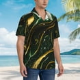 thumbnail image 3 of Logiee Green Marble Print Mens Hawaiian Shirts,Loose-Fit Short Sleeve Button Down Tropical Aloha Beach Shirt,Summer Vacation Wedding Tops,Medium, 3 of 7