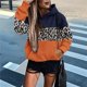 thumbnail image 4 of Sudadera con Capucha de Larga con Estampado de Leopardo de Gran Tamaño para Mujer y Hombre, Estilo Y2K Leopardo Naranja L, 4 of 5