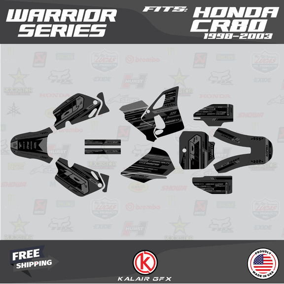 Kalair GFX Graphics Kit for Honda CR80 (1998-2003) Warrior Series