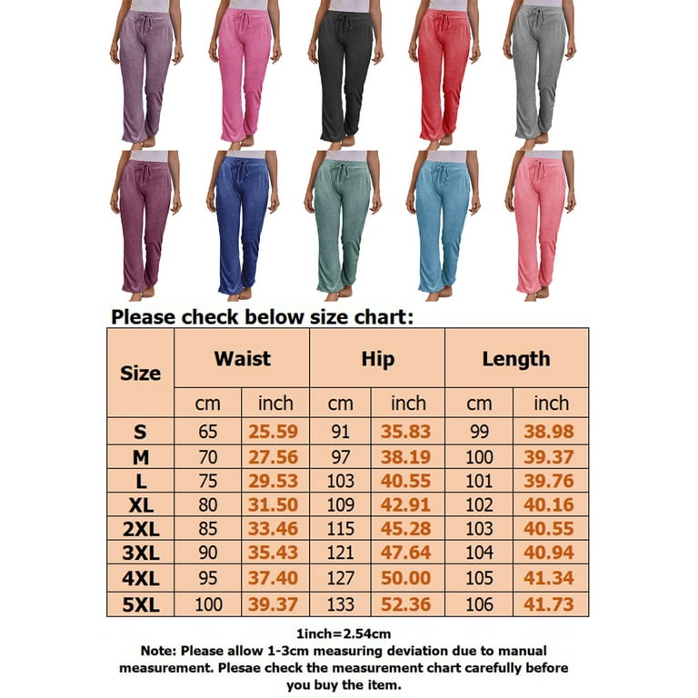 Frontwalk Ladies Stretch Solid Color Sweatpants Elastic Waist Long