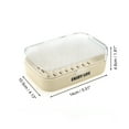 thumbnail image 4 of Unique Bargains 1 Pc Waterproof Soap Holder with Cover White Clear Soap Holder for Bathroom 5.51"x4.13"x1.81", 4 of 6