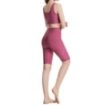 thumbnail image 4 of Gibobby Conjuntos de chándal Conjunto de tops y pantalones deportivos de color sólido para yoga ajustados súper elásticos para mujer(Rojo, XL), 4 of 5