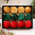 thumbnail image 2 of Dmlowu Cloth Christmas Ball Ornaments - 3.15"/8cm Christmas Ornaments for Xmas Tree, Hanging Christmas Ornaments Set for Holiday Wedding Party Christmas Tree Decorations, 12-Pack, 2 of 7