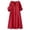 Red, variant on Ecqkame Summer Dresses for Women Cotton Linen V Neck Short Sleeve Buttons Dress Casual Loose Beach Vacation Dress with Pockets Beige M