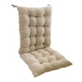 thumbnail image 3 of Cojín para silla de comedor shamjiam respaldo alto poliéster con lazos beige, 3 of 8