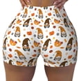 thumbnail image 2 of Rateoe Halloween Gnomes Printed Power Workout Shorts for Women Tummy Control Squat Proof Ribbed Thick Seamless Scrunch Active Short-Small, 2 of 8