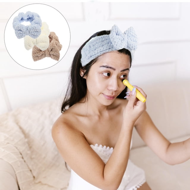 Raindrops 3Ud Cintas Para El Con De Elástica Suaves Para Maquillaje Y Lavado Facial