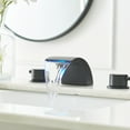 thumbnail image 6 of BWE 8 in. Widespread 2-Handle Bathroom Faucet With Led Light And Pop Up Drain in Matte Black, 6 of 13