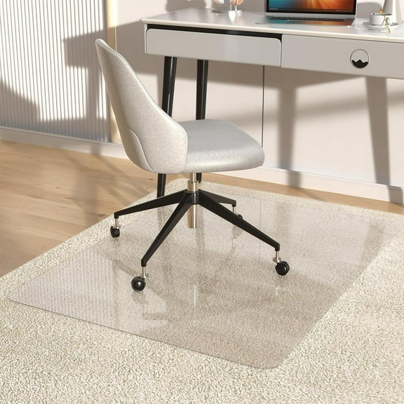 Placoot 48" x 36" Office Chair Mat for Carpeted Floors, 10 pounds Heavy Duty Crystal Clear Desk Chair Mat, Can be Used on Carpet or Hard Floor