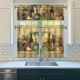 thumbnail image 5 of Red Wine Kitchen Curtains Valances and Tiers Set for Windows, Grape Bathroom Window Curtain Valance 3 Piece Sets,Kitchen Decor for Living Room,54"x 36", 5 of 6