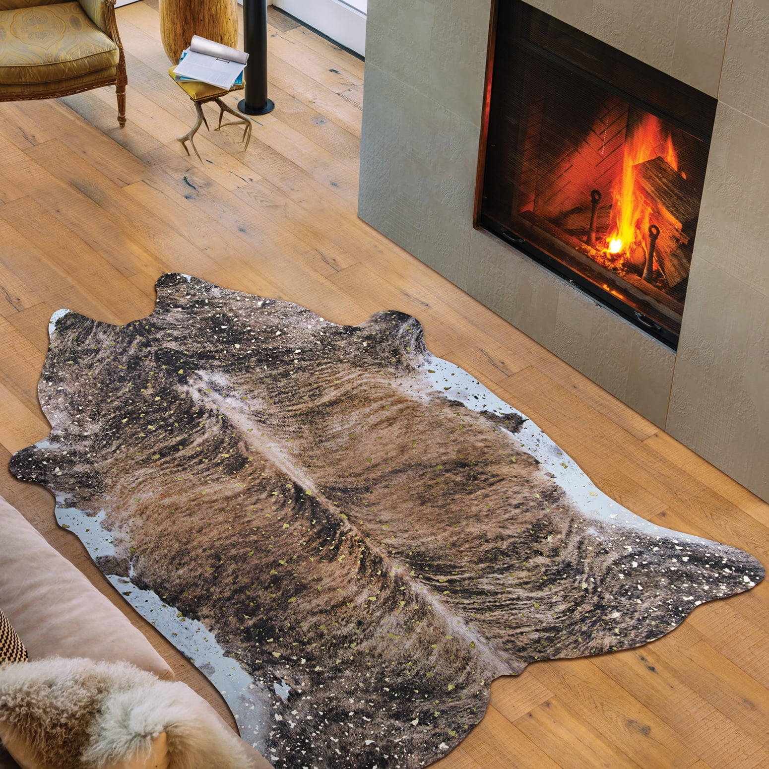 Couristan Prairie Hides Gjovik Brown-Black Area Rug - Walmart.com