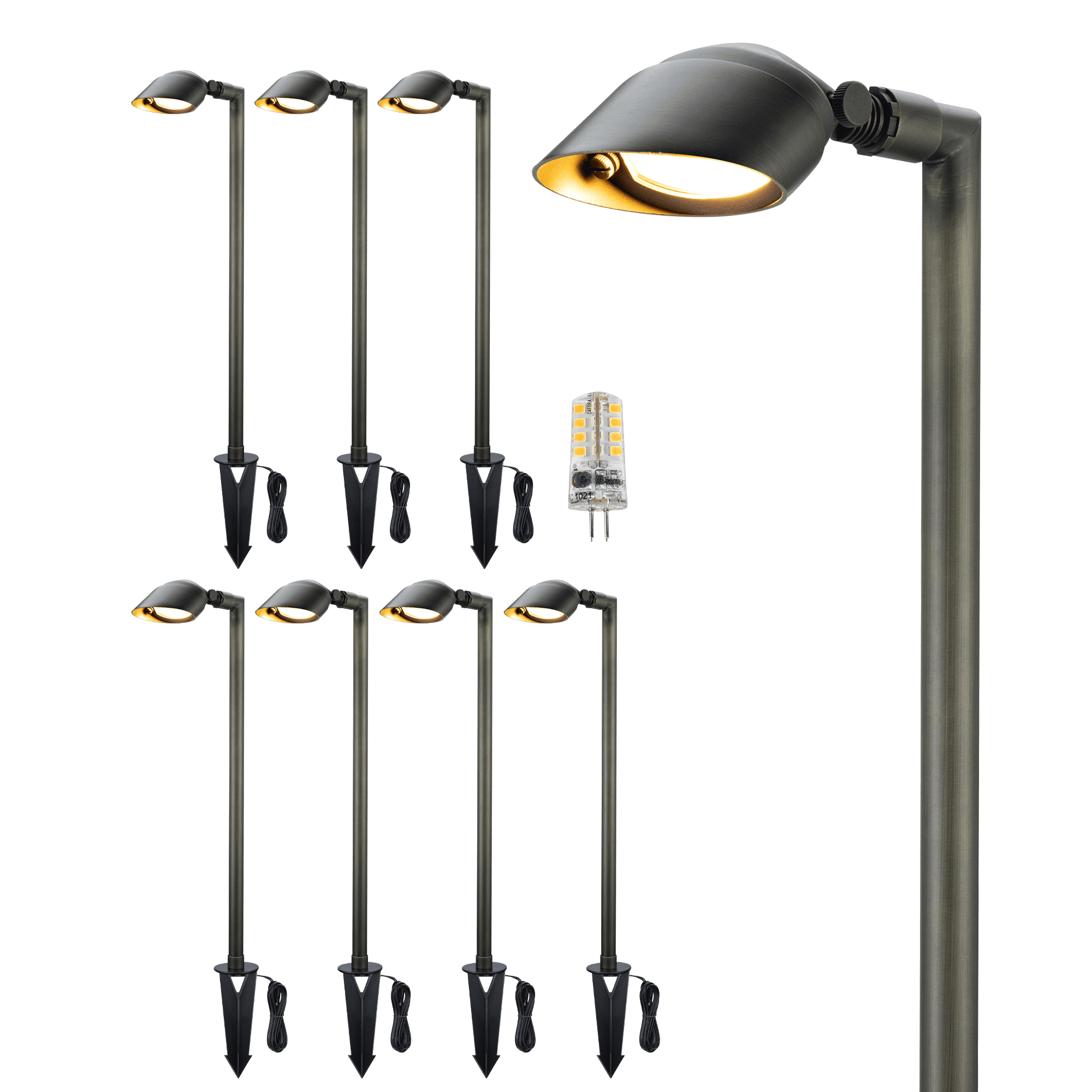 Gardenreet Brass Low Voltage Pathway Lights, 12V Outdoor LED Landscape