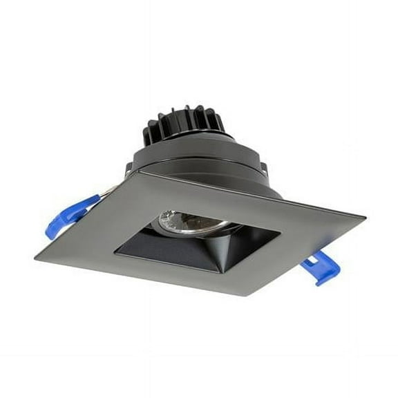 Jesco RLF-3408-SW5-BK 3 in. 8W 5CCT 90CRI LED Square Regressed Gimbal Recessed Downlight, Black
