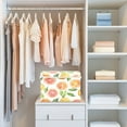 thumbnail image 4 of Yayeee Collapsible Cube Storage Bin with Lid Fabric Closet Decorative Basket with Handles, Candy Orange, 4 of 7