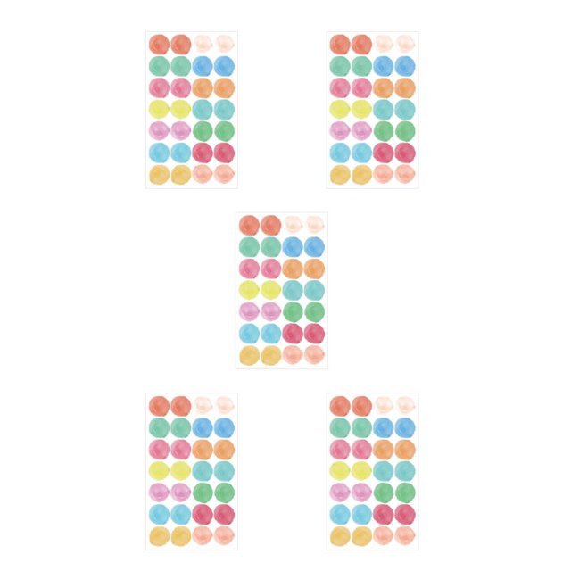 heritaly 4 Pieces Reinforcement Labels Repair Subsidy Strong Viscosity Doughnut Shape Small Hole Stickers Set for Recipes Binders Halo Dyeing 5Set