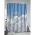thumbnail image 5 of Sunny Clouds Shower Curtain, White Gradient Sky Waterproof Shower Curtain Set with 12 Hooks Lightweight Washable Fabric Shower Curtains for Bathroom 72x84 Inches, 5 of 6