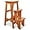 Brown, variant on DORTALA 3 Tier Folding Step Stool, Rubber Wood Multifunctional Ladder Chair , Portable Utility Seat, Flower Rack, 353 Lbs Capacity, Ideal for Library, Home (Brown)