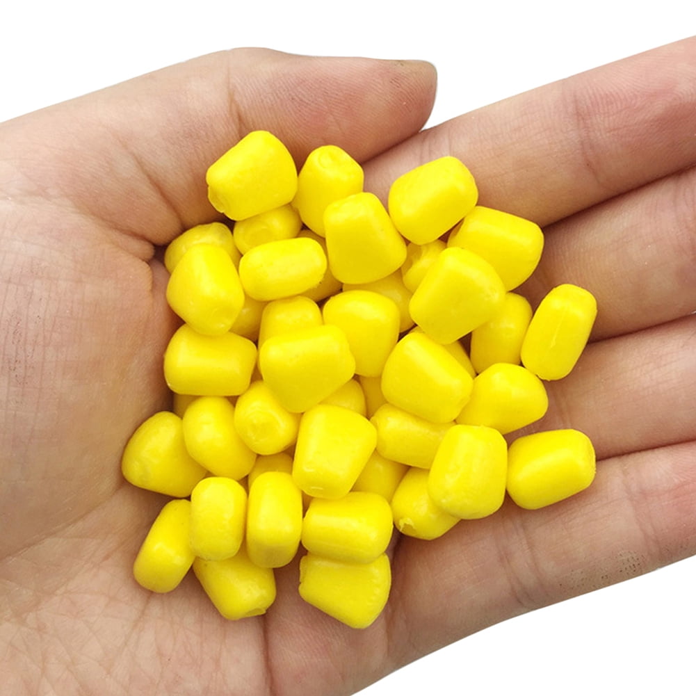 Carp Fishing Tackle Box with 100pcs Yellow Soft Lures Corn Fishing Carp Bait Carp Fishing Tackle Box with 100pcs Yellow Soft Lures Corn Fishing Carp Bait