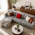 thumbnail image 7 of SLYNSHome Fall Throw Pillow with Insert,Red Embossed Maple Leaf 45x45 cm Soft Plush Cushion, Autumn Decorative Pillow for Sofa Couch Living Room Thanksgiving Home Decor, 7 of 7