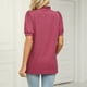 thumbnail image 4 of Camiseta de color puro, camiseta de cuello en V para mujer, camiseta de manga corta para mujer, camiseta de cuello en V para mujer, calidad inigualable, 4 of 6