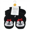 thumbnail image 2 of Hudson Baby Infant and Toddler Girl Cozy Fleece Booties, Girl Penguin, 0-6 Months, 2 of 2