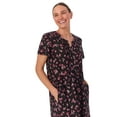 thumbnail image 6 of Aria Women’s Short Sleeve Split Neck Brushed Jersey Nightgown, Sizes XS-5X, 6 of 7