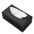 thumbnail image 2 of Pu Leather Cosmetic Tissue Dispenser, 25 * 14 * 9.5cm (Black), 2 of 5