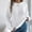 White, variant on Buigttklop 2024 Fashion Cable Knitted Sweaters for Women Crewneck Long Sleeve Oversized Pullover Vintage Fall Winter Knitwear