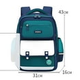 thumbnail image 3 of Backpack for School Lightweight Durable British Style Large Capacity Bookbag with Adjustable Padded Straps(Pink), 3 of 7