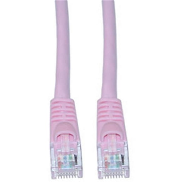 CableWholesale 10X8-07225 Cat6 Rose Ethernet Patch Cable Botte Moulée Sans Accroc 25 Pieds