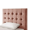 thumbnail image 6 of HomeRoots Blush Solid Wood Full Tufted Upholstered Velvet Bed, 6 of 10