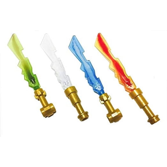 LEGO NINJAGO Ninja Elemental Blades - Set of 4 - LOOSE From Original Packaging - Earth, Fire, Ice & Lightning