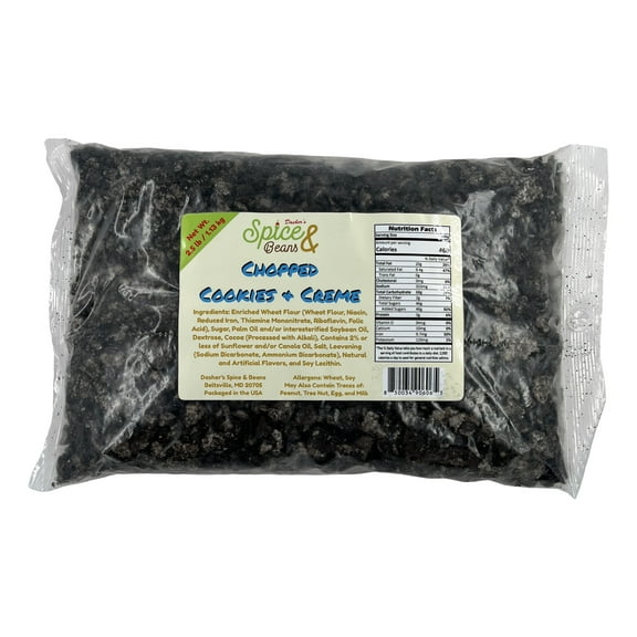Chopped Cookies & Creme Ice Cream Topping - 2.5 lb. - By Dasher's Spice & Beans