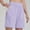 #201-Purple, variant on Haivin Women's Casual Bermuda Shorts with Elastic Waistband and Pockets, Lightweight and Breathable for Summer, Solid Color for Daily Use and Outdoor Wear