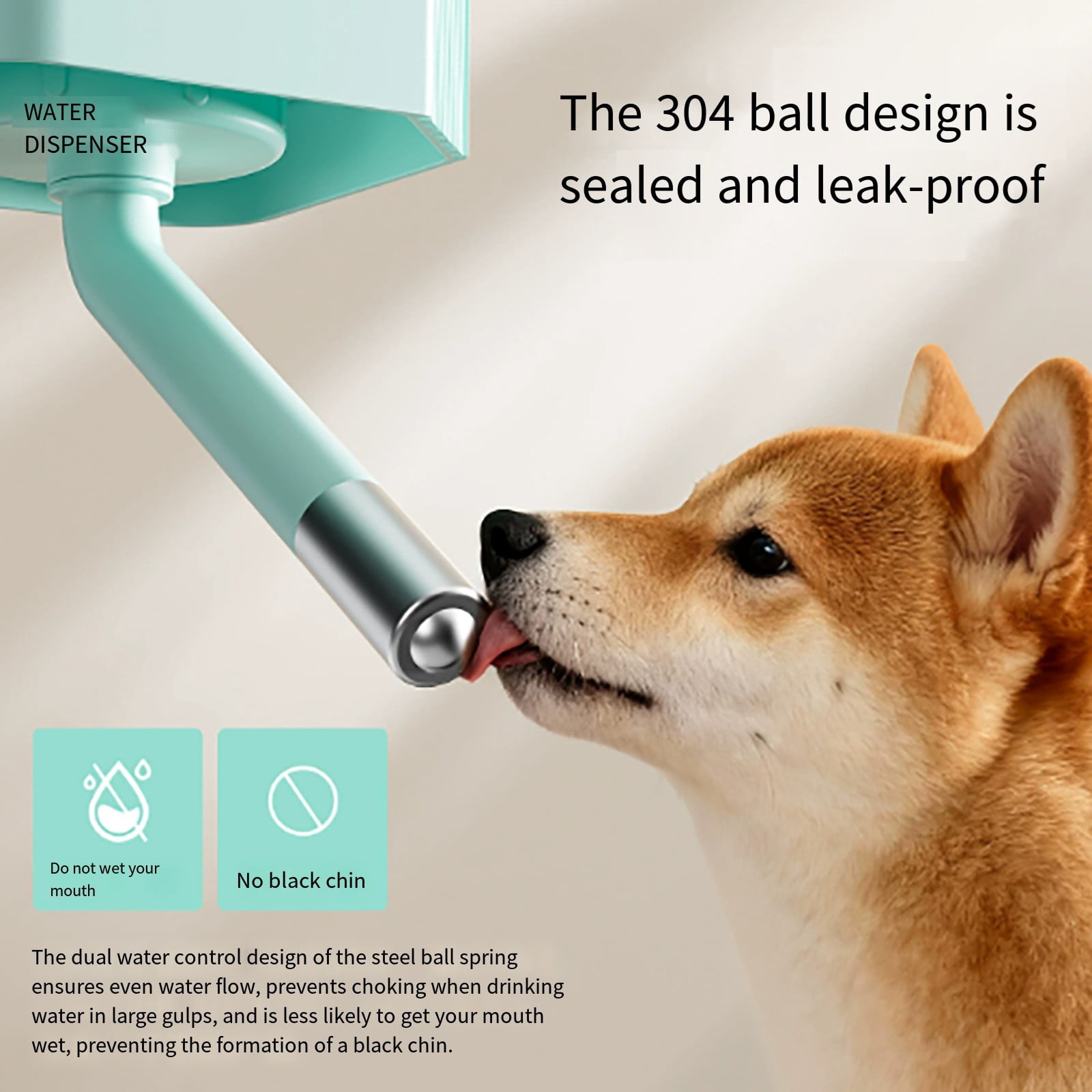 1PC Automatic Water Dispenser Stainless Steel Wall Mounted Proof Design Large 1400ml Capacity Pet Waterer for Small Cats Dogs Indoor Outdoor Use