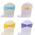 thumbnail image 5 of NIBOLOG 25Pcs Solid Color Soft Chair Bands Stretch Sash with Buckle Wedding Party Decor, 5 of 8