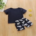 thumbnail image 5 of Toddler Baby Boys Girls Summer Clothing Sets Dinosaur Print Cotton Kid Shorts Outfits Short Sleeve T Shirt Shorts Suits 12M-8Y On Clearance, 5 of 7