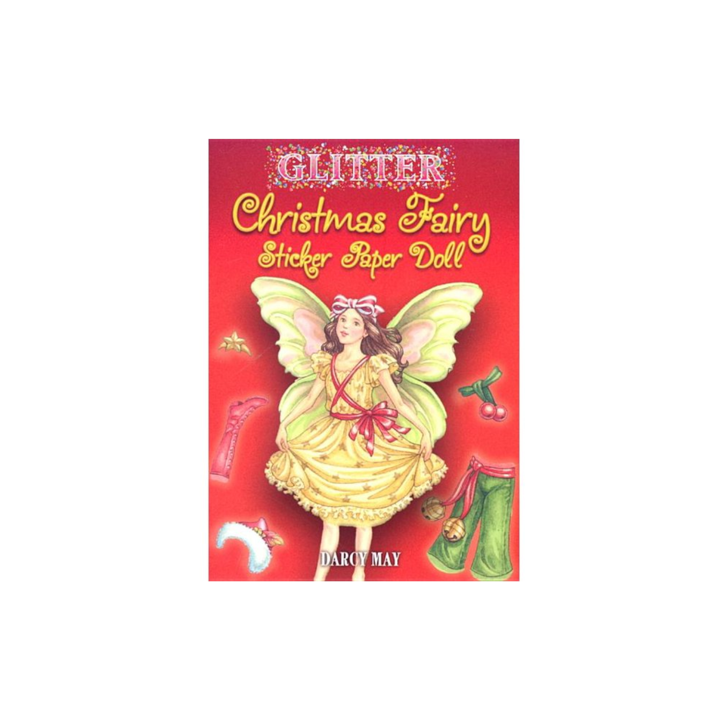 May Glitter Christmas Fairy Sticker Paper Doll