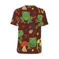 thumbnail image 2 of Daiia Frogs and Mushrooms Mens Baseball Jersey Button Down Shirts Short Sleeve Sports Uniforms-Small, 2 of 9