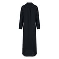 thumbnail image 4 of FYEGRE Women's Button Down Cotton Linen Shirt Dress Long Sleeve Maxi Shirtdress Beach Summer Dress with Pockets BU1 L, 4 of 4
