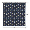 thumbnail image 5 of Dark Blue Sun Moon Star Eye Planet Pattern Shower Curtain 72"x72" ,Bathroom Decorative Shower Curtains Set with 12 Hooks,Modern Waterproof Washable Shower Curtain, 5 of 6