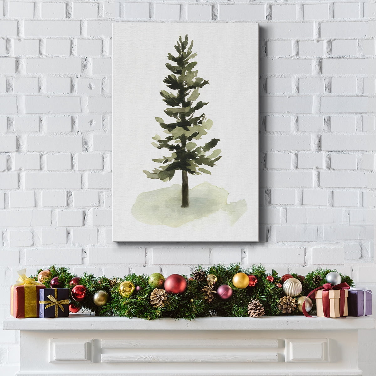 Watercolor Pine II- Gallery Wrapped Canvas
