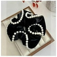 thumbnail image 4 of 1 Pcs 8.7Inches Extra Large Scrunchies for Women Large Pearl Scrunchie Satin Oversized Silk Thick Elastic Hair Ties Jumbo Hair Scrunchies for Buns, Sleep & Ponytail, 4 of 4