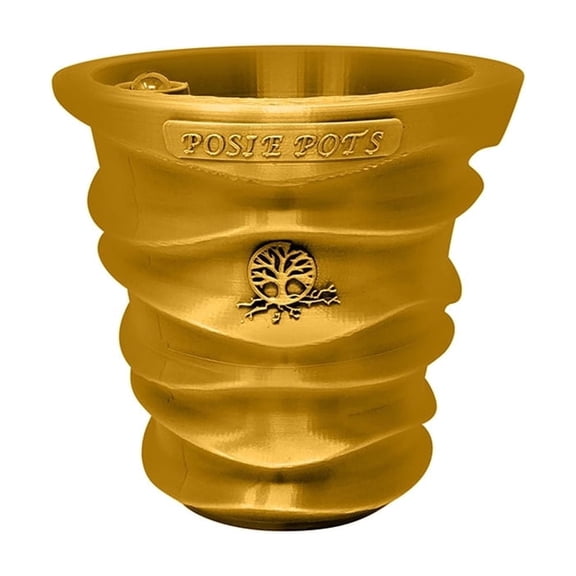 Posie Pot 5 inch Medium Gold Wave Self Watering Planter