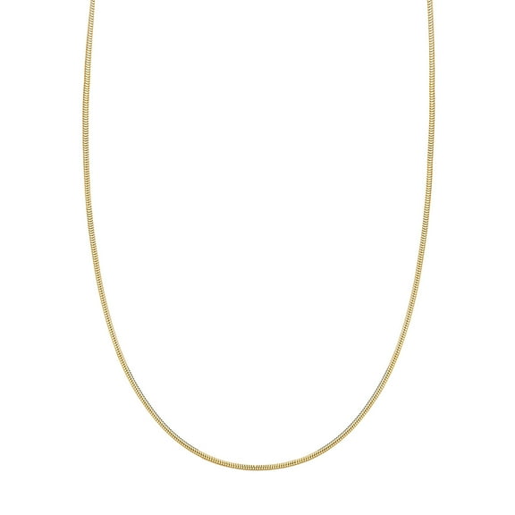 14K Yellow Gold Men & Women's 16" 1.40mm Hollow Snake Chain Necklace
